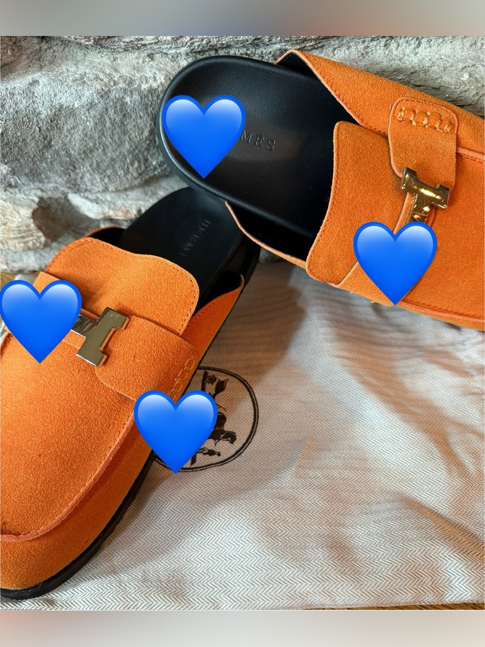 Orange
Suede Mule Loafers